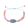 Adjustable Nylon Thread Braided Bead Bracelets BJEW-JB05192-M-2