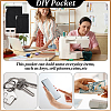 2Pcs 2 Styles Rectangle Canvas Cloth Zipper Pocket Storage Bags ABAG-NB0002-33A-4