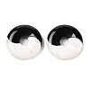 Natural Obsidian & Howlite Yin-yang Pendants FIND-Q109-01-2
