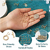 32Pcs 16 Styles Rack Plating Brass Toggle Clasps KK-KS0001-25-4