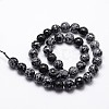 Natural Snowflake Obsidian Beads Strands G-G736-06-8mm-2