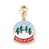 Christmas Themed Alloy Enamel Pendants HJEW-JM00457-2