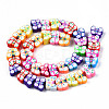 Handmade Polymer Clay Bead Strands CLAY-N006-71-2