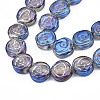Electroplate Glass Beads Strands EGLA-N008-001-3