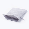 Polyester Imitation Burlap Packing Pouches Drawstring Bags ABAG-R004-18x13cm-09-3
