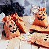 Polyester Imitation Burlap Packing Pouches Drawstring Bags ABAG-PH0002-49-6