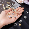 24Pcs 3 Styles 2 Colors Alloy with Crystal Rhinestone Pendants ALRI-TA0001-23-7