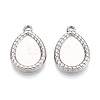 304 Stainless Steel Pendant Cabochon Settings STAS-T067-67P-1