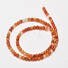 Round Natural Red Agate Bead Strands X-G-M257-4mm-26-2