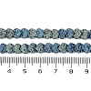 Electroplated Natural Lava Rock Beads Strands G-Q1009-G01-02B-4