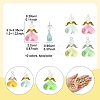 40Pcs 10 Colors Acrylic Glass Pendants PALLOY-FS00018-4