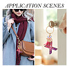 Alloy Resin Butterfly Keychains KEYC-TADJ0002-02G-X-7