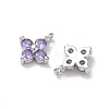 SHEGRACE Brass Cubic Zirconia Charms XGRQ4H668-680P-B-2
