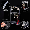 Transparent Acrylic Earring Display Stands ODIS-WH0025-62-4
