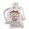 Christmas Cotton Cloth Storage Pouches ABAG-M004-02B-3