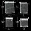 30Pcs 4 Styles Rectangle Organza Bags Jewellery Storage Pouches Wedding Favour Party Mesh Drawstring Gift OP-FS0001-01C-2