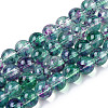 Baking Painted Glass Beads Strands S-DGLA-Q023-8mm-DB79-1