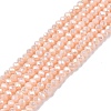 Electroplate Glass Beads Strands EGLA-A044-P1mm-B05-1