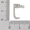 Rack Plating Brass Micro Pave Clear Cubic Zirconia Pendants KK-A224-03F-P-3