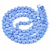 Electroplate Opaque Solid Color Glass Beads Strands EGLA-T020-07E-2