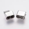 Tarnish Resistant 304 Stainless Steel Magnetic Clasps with Glue-in Ends STAS-F122-23P-4