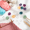 Dog Paw Print Food Grade Eco-Friendly Silicone Beads DIY-GO0001-89-4