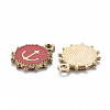 Alloy Enamel Pendants ENAM-N055-016A-NR-3