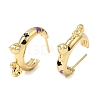 Brass Enamel Stud Earrings KK-CBA8324-23G-6