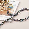 Handmade AB Color Plated Acrylic Cable Chains AJEW-JB00978-01-3