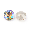 Pointed Back & Back Plated Glass Rhinestone Cabochons X-RGLA-J012-8mm-001PS-2
