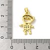 Rack Plating Brass Micro Pave CLear Cubic Zirconia Pendants KK-C053-08G-3