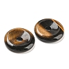 Natural Tiger Eye China Safety Buckle Pendants G-B052-11-2