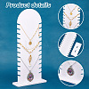 Wood Foldable Necklace Display Stands NDIS-WH0010-10-4