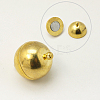 Brass Magnetic Clasps with Loops X-PALLOY-MC043-3G-2