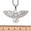 201 Stainless Steel Pendant Necklaces NJEW-C066-18P-3