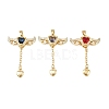 Brass Micro Pave Cubic Zirconia Pendants KK-B161-12G-1