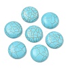 Craft Findings Dyed Synthetic Turquoise Flat Back Dome Cabochons LS-X-TURQ-S266-20mm-01-4
