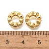 Rack Plating Brass Micro Pave Claer Cubic Zirconia European Beads KK-H508-15B-2