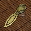 18mm Clear Domed Glass Cabochon Cover for Antique Bronze DIY Alloy Portrait Bookmark Making DIY-X0117-AB-FF-3