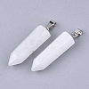 Natural White Jade Point Pendants G-R220-34R-1
