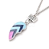 BFF/Best Friends Forever Alloy Pendant Necklaces NJEW-K124-02D-P-6