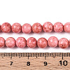 Dyed Synthetic Fossil Beads Strands G-T139-6mm-66D-5