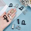 8 Pcs 2 Styles Alloy D-Ring Anchor Shackle Clasps FIND-NB0002-95-3