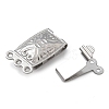 304 Stainless Steel Box Clasps STAS-M084-02B-P-1
