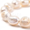 Natural Baroque Pearl Keshi Pearl Bracelets & Necklaces Sets SJEW-JS01105-3