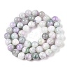 Dyed Natural White Jade Beads Strands G-T138-8mm-210-40-2