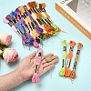 6Bundles 6 Colors Polyester Embroidery Floss OCOR-YW0001-24E-5