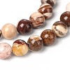 Natural Zebra Jasper Round Bead Strands X-G-M172-8mm-02-1-1