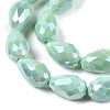 Opaque Solid Color Electroplate Glass Beads Strands EGLA-N013-P10mm-B14-3