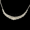 Fashionable Wedding Rhinestone Necklace and Stud Earring Jewelry Sets SJEW-R046-05-6